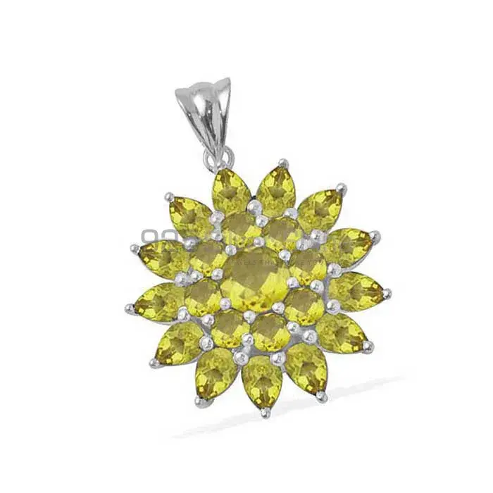 925 Sterling Silver Handmade Pendants In Peridot Gemstone Jewelry 925SP1671_0