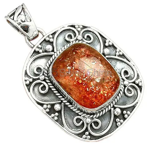 925 Sterling Silver Handmade Pendants In Strawberry Quartz Gemstone Jewelry 925SP46-2_0