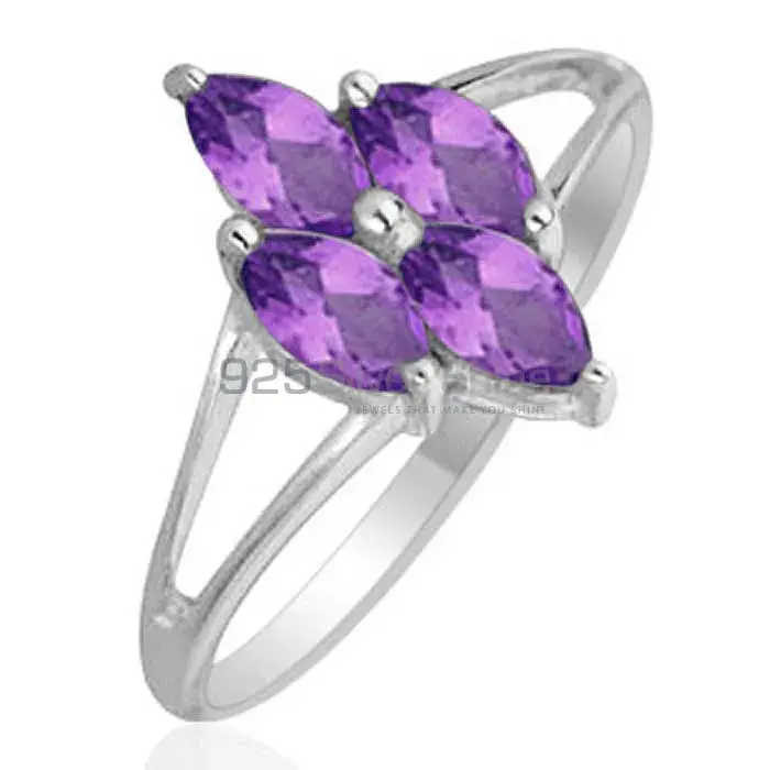 925 Sterling Silver Rings In Genuine Amethyst Gemstone 925SR1842_1