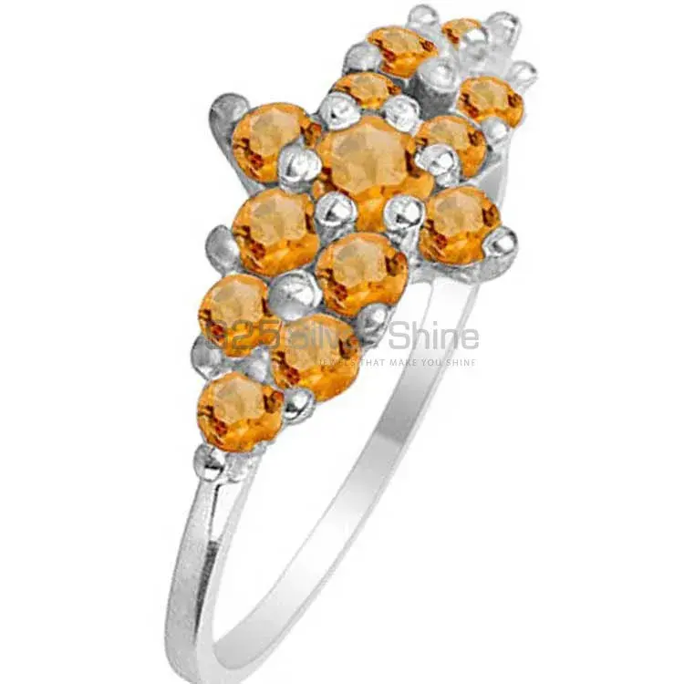 925 Sterling Silver Rings In Genuine Citrine Gemstone 925SR1775_0