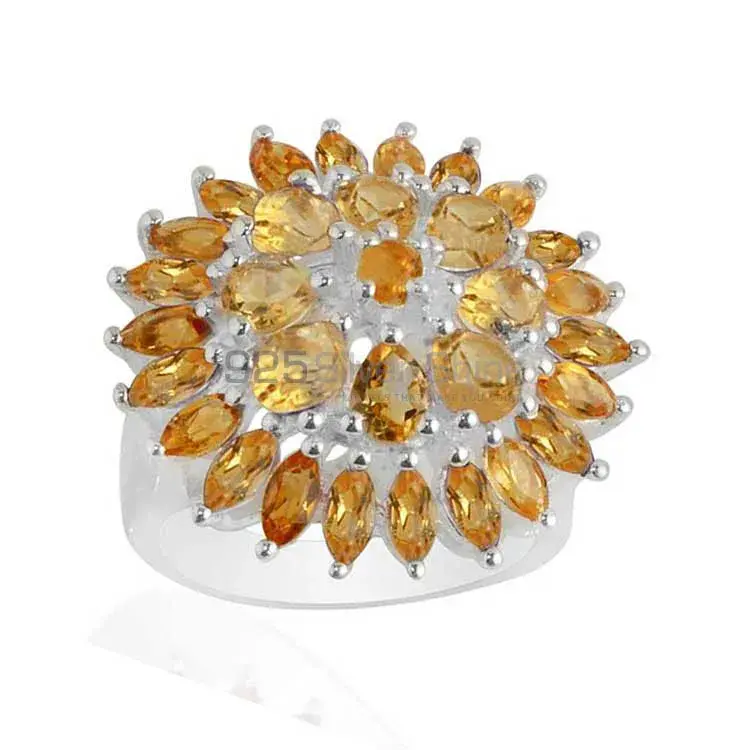 925 Sterling Silver Rings In Genuine Citrine Gemstone 925SR2079_0