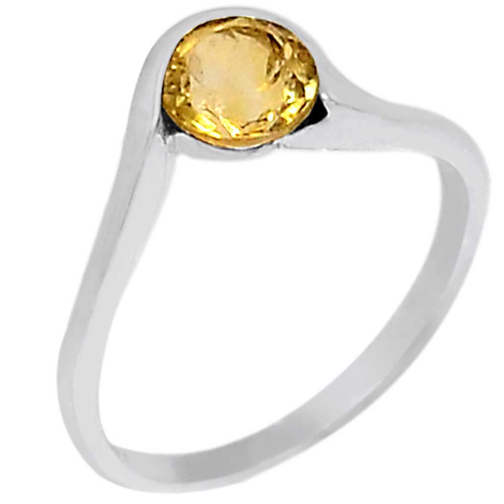 925 Sterling Silver Rings In Genuine Citrine Gemstone 925SR934