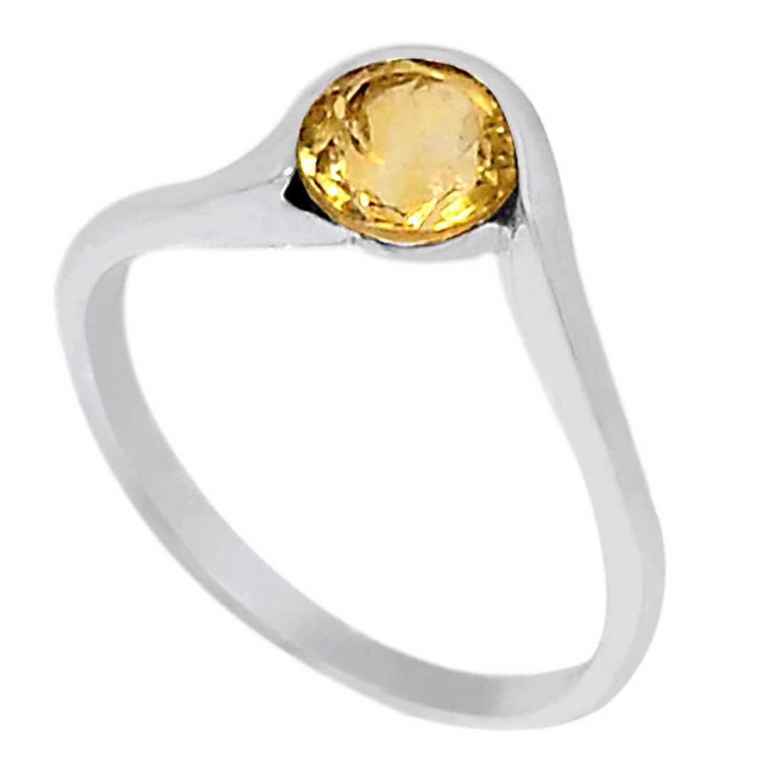 925 Sterling Silver Rings In Genuine Citrine Gemstone 925SR934_0