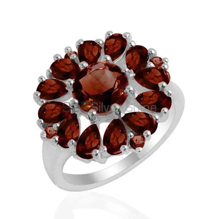 925 Sterling Silver Rings In Genuine Garnet Gemstone 925SR2158