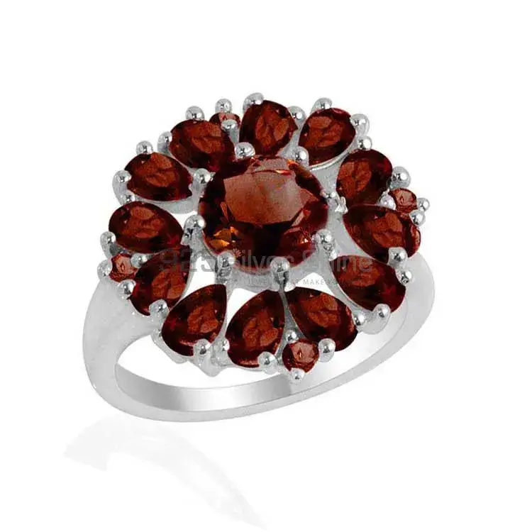 925 Sterling Silver Rings In Genuine Garnet Gemstone 925SR2158_0