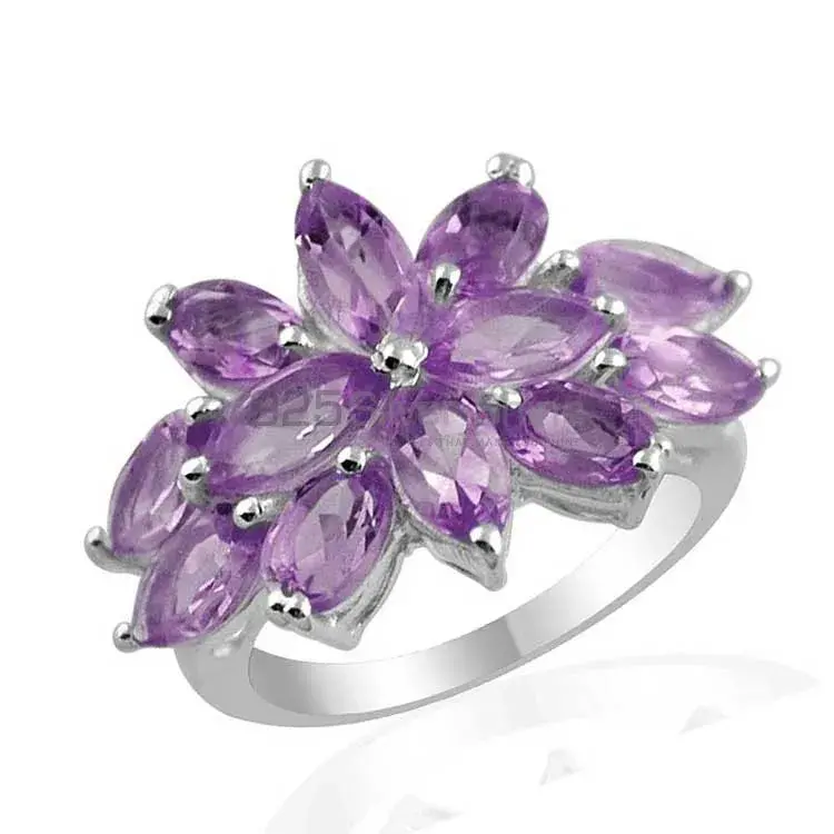 925 Sterling Silver Rings In Natural Amethyst Gemstone 925SR1378_1