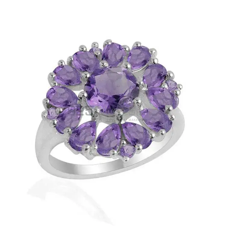925 Sterling Silver Rings In Natural Amethyst Gemstone 925SR2156_0