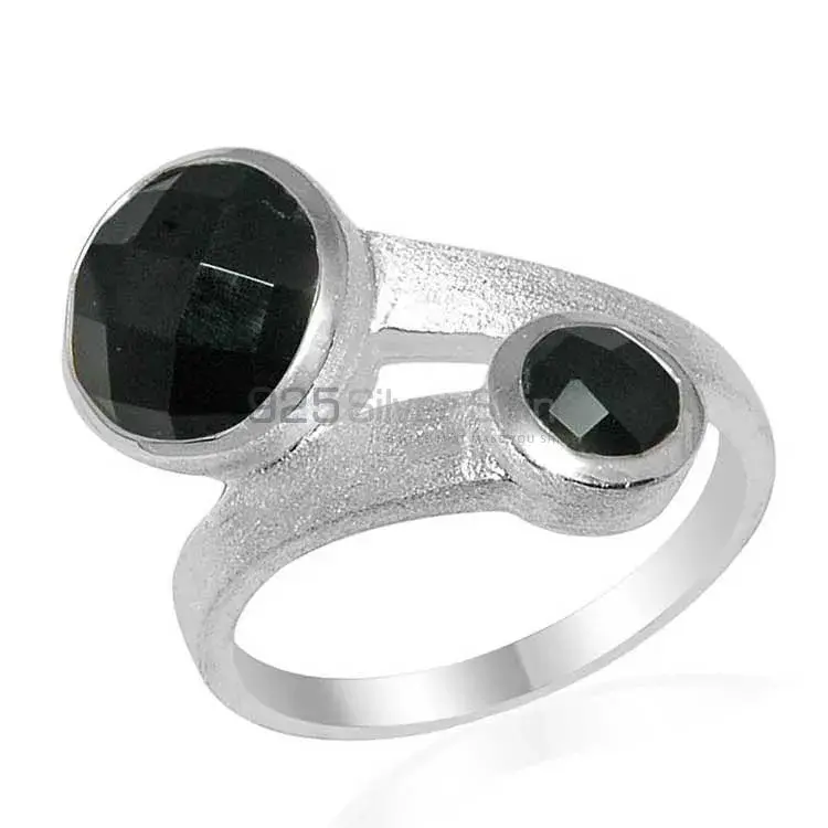 925 Sterling Silver Rings In Natural Black Onyx Gemstone 925SR1615_1