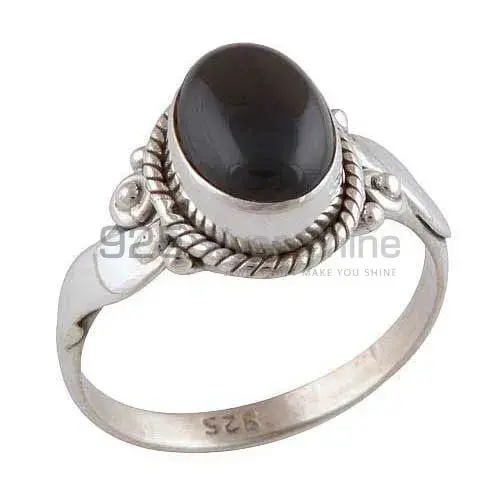 925 Sterling Silver Rings In Natural Black Onyx Gemstone 925SR2955_0