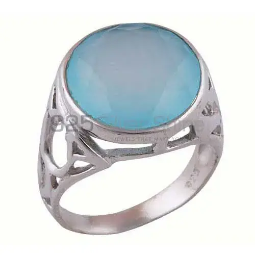 925 Sterling Silver Rings In Natural Chalcedony Gemstone 925SR3874
