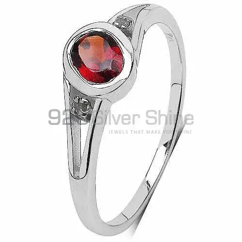 Garnet January Birthstone Sterling Silver Rings 925SR3113_2