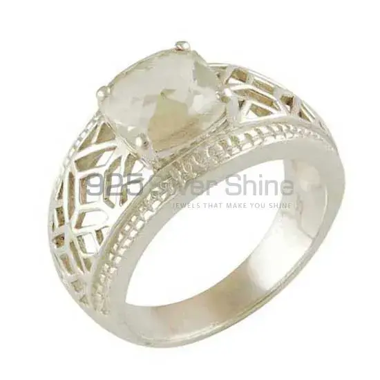 Sterling Silver Green Amethyst Gemstone Rings 925SR3444_1