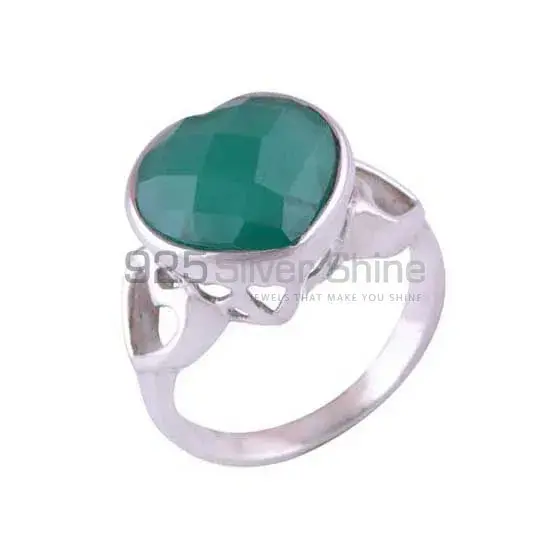 925 Sterling Silver Rings In Natural Green Onyx Gemstone 925SR3523_1