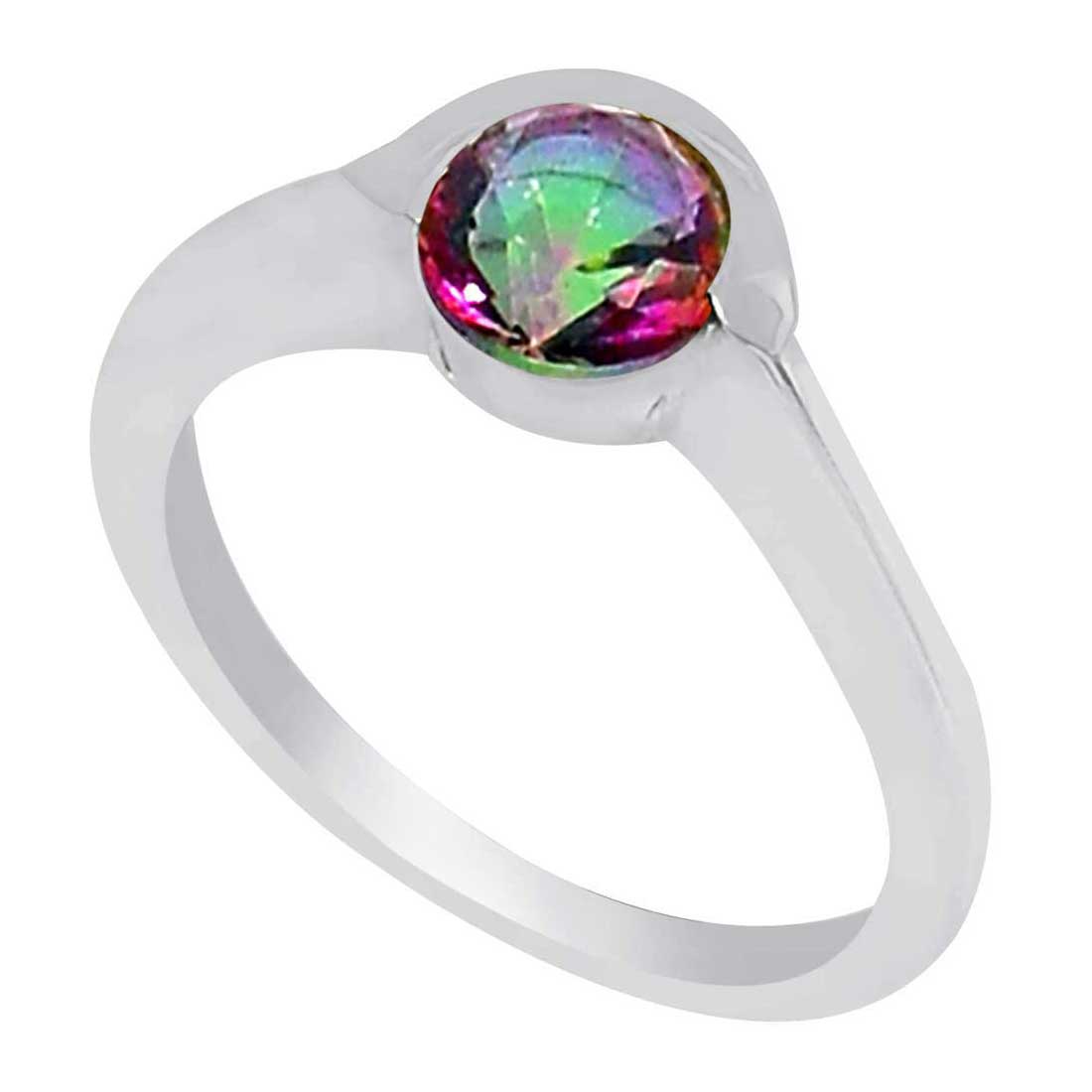 925 Sterling Silver Rings In Natural Mystic Topaz Gemstone 925SR932_1