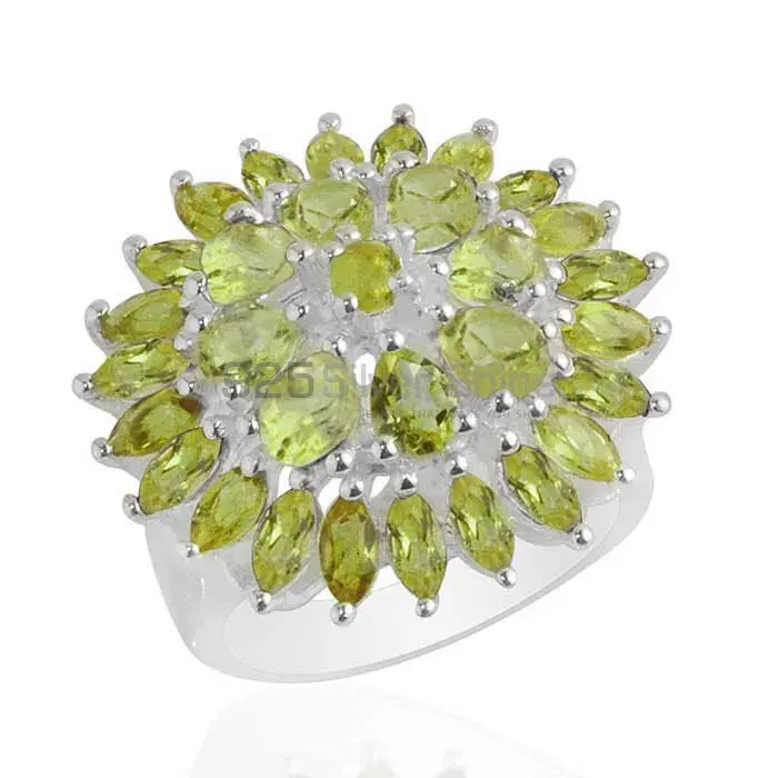 925 Sterling Silver Rings In Natural Peridot Gemstone 925SR2077