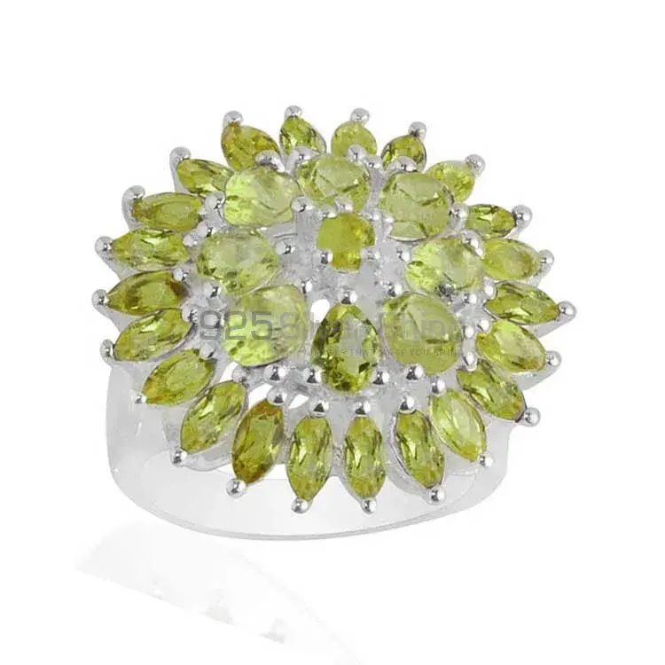 925 Sterling Silver Rings In Natural Peridot Gemstone 925SR2077_0