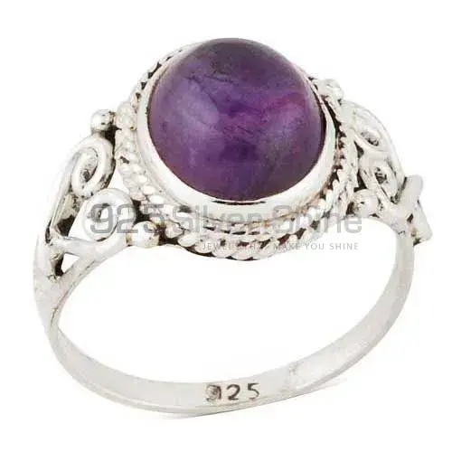 Natural Faceted Amethyst Silver Rings 925SR2956_0