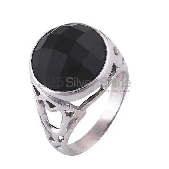925 Sterling Silver Rings In Semi Precious Black Onyx Gemstone 925SR3875_1