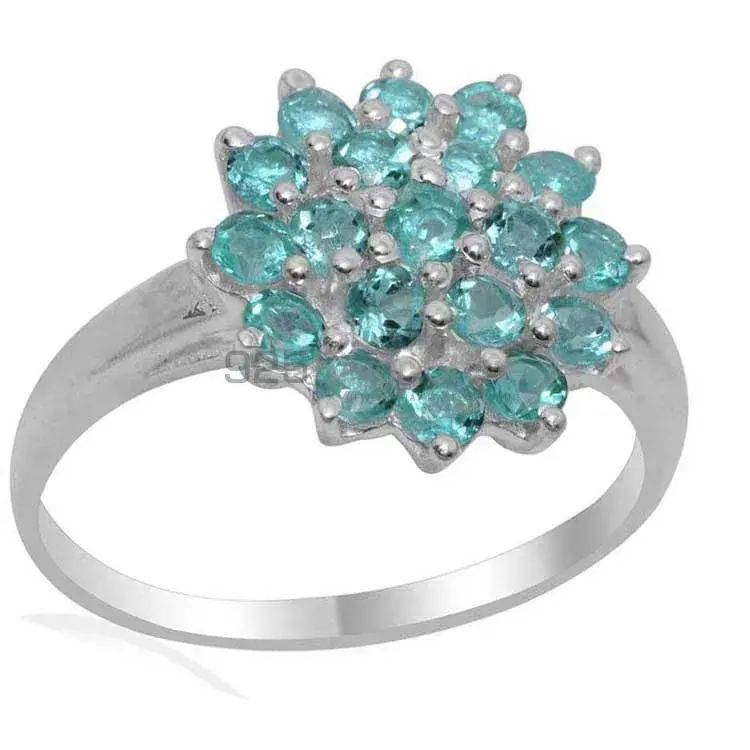 925 Sterling Silver Rings In Semi Precious Blue Topaz Gemstone 925SR1841_1