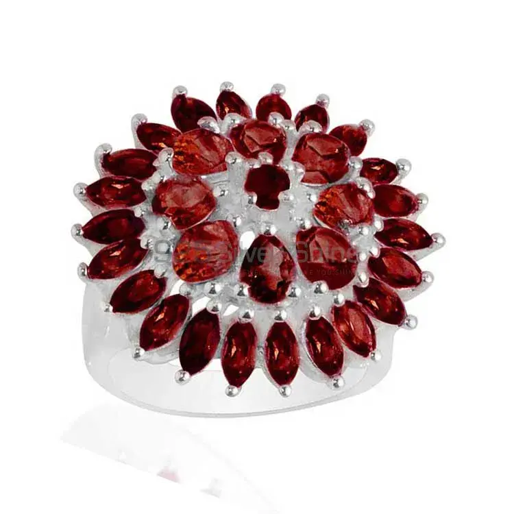 925 Sterling Silver Rings In Semi Precious Garnet Gemstone 925SR2078_0