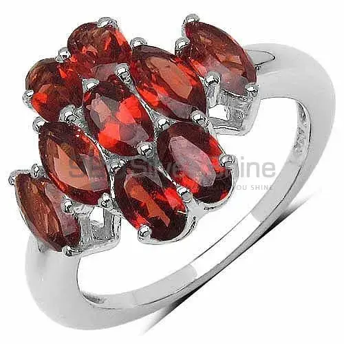 925 Sterling Silver Rings In Semi Precious Garnet Gemstone 925SR3366_0