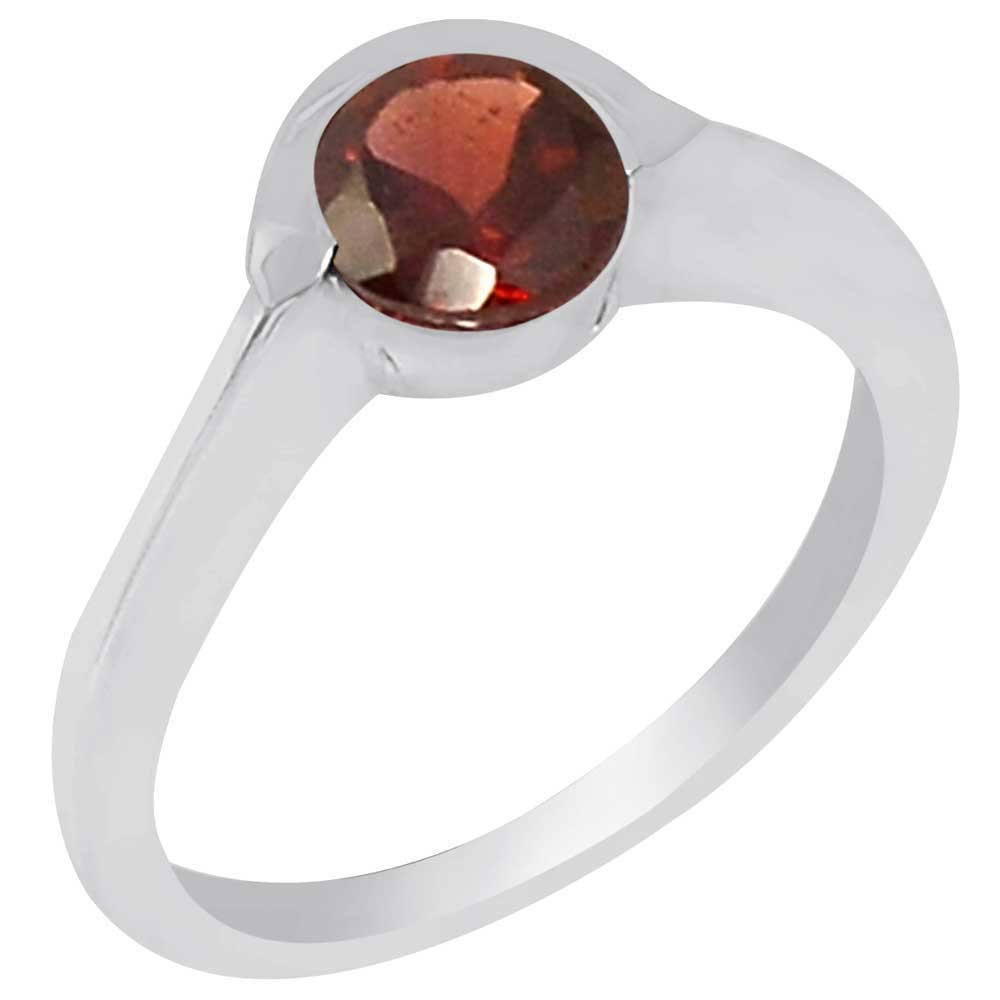 925 Sterling Silver Rings In Semi Precious Garnet Gemstone 925SR933_0