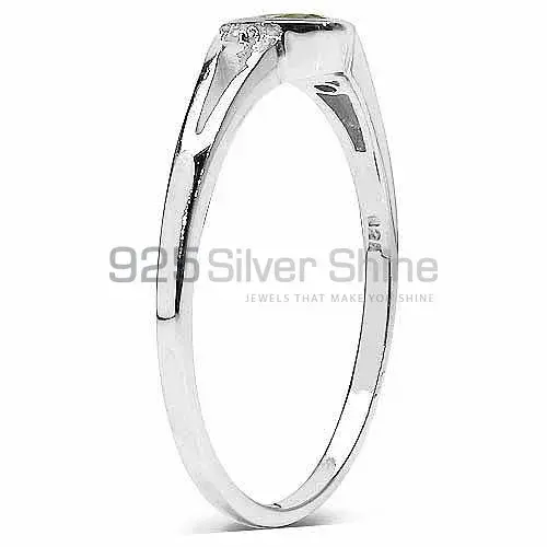 Sterling Silver Peridot Gemstone Anniversary Rings 925SR3114_1