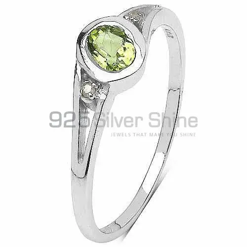 Sterling Silver Peridot Gemstone Anniversary Rings 925SR3114_2