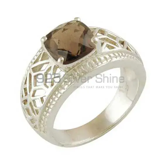925 Sterling Silver Rings In Semi Precious Smoky Quartz Gemstone 925SR3445_1