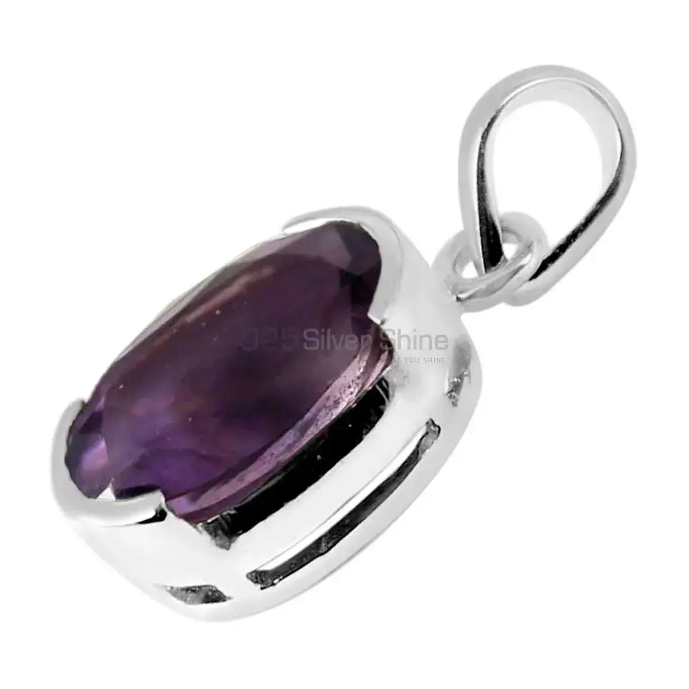 Amethyst Gemstone Pendants In Fine Sterling Silver Jewelry 925SP251-4_1