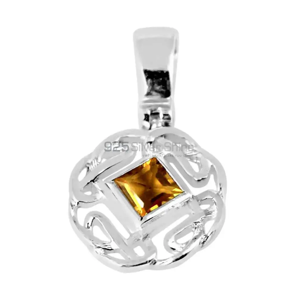 Citrine Gemstone Handmade Pendants In 925 Sterling Silver Jewelry 925SP257-4_1