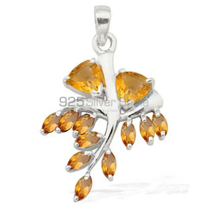 Citrine Gemstone Pendants In 925 Solid Silver Jewelry 925SP1664