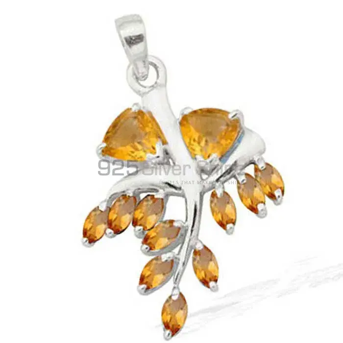 Citrine Gemstone Pendants In 925 Solid Silver Jewelry 925SP1664_0