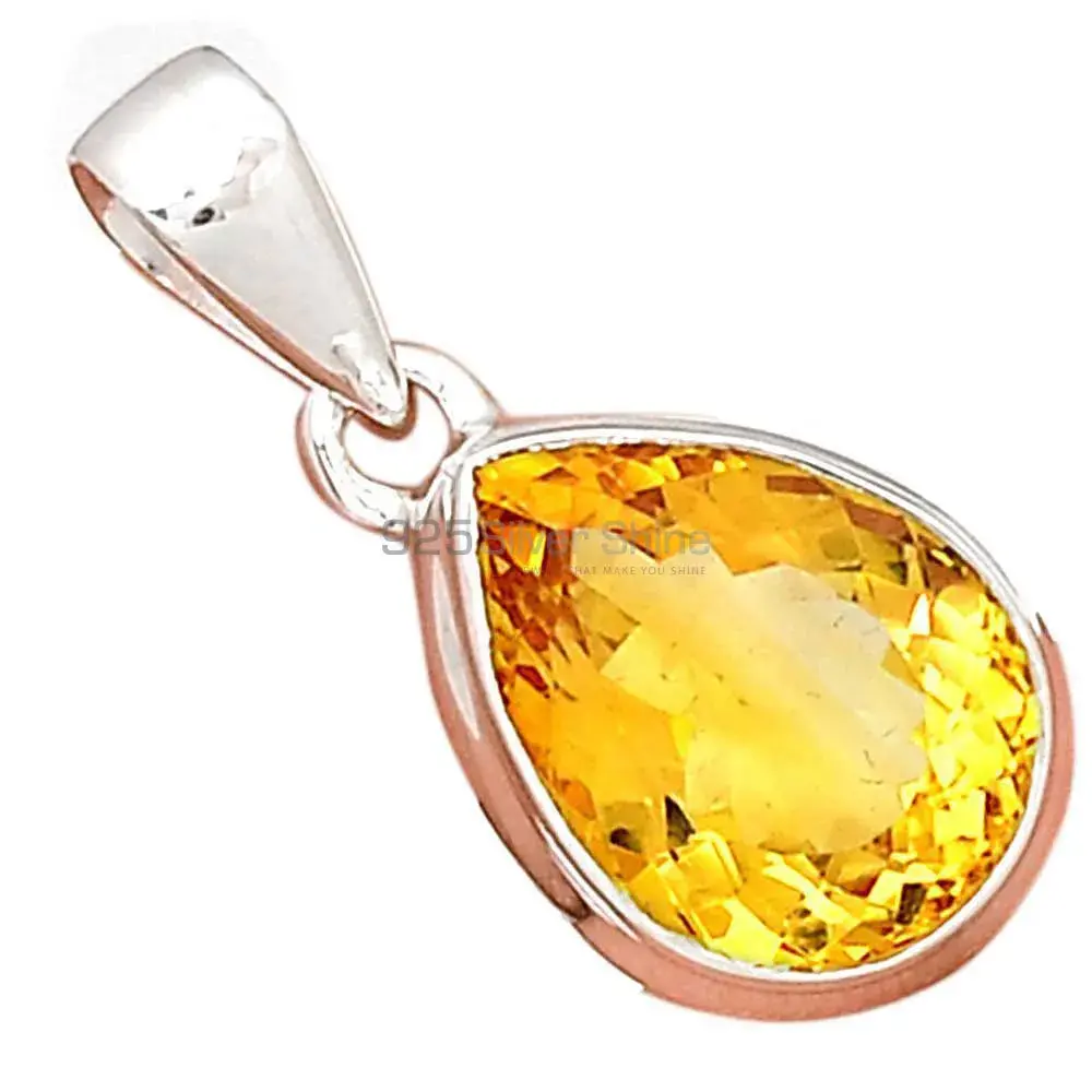Citrine Gemstone Pendants In 925 Solid Silver Jewelry 925SP189-1_7