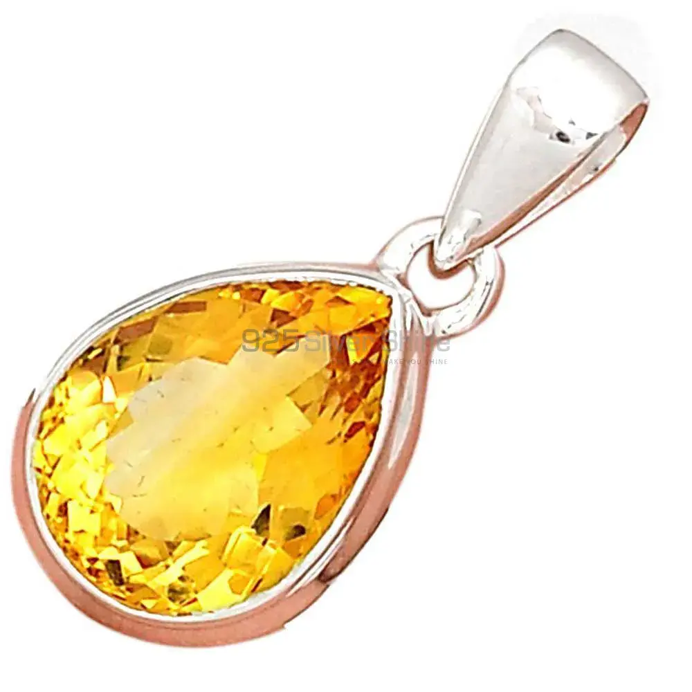 Citrine Gemstone Pendants In 925 Solid Silver Jewelry 925SP189-1_8