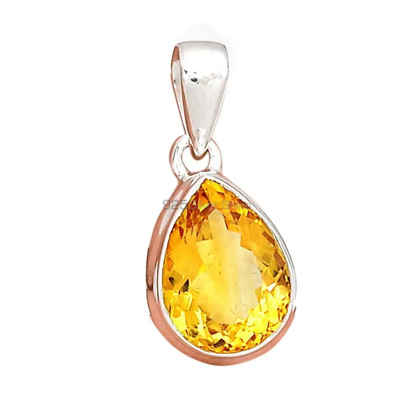 Citrine Gemstone Pendants In 925 Solid Silver Jewelry 925SP189-1_9