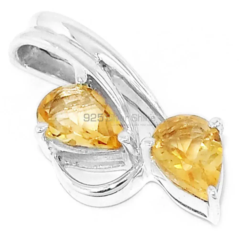 Citrine Gemstone Pendants In 925 Solid Silver Jewelry 925SP221-2_1