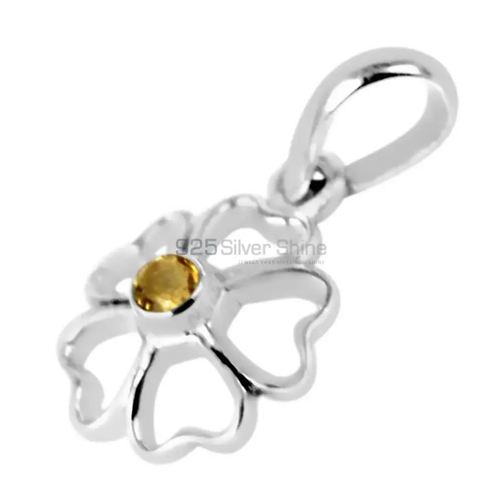 Citrine Gemstone Pendants In 925 Solid Silver Jewelry 925SP252-3_1