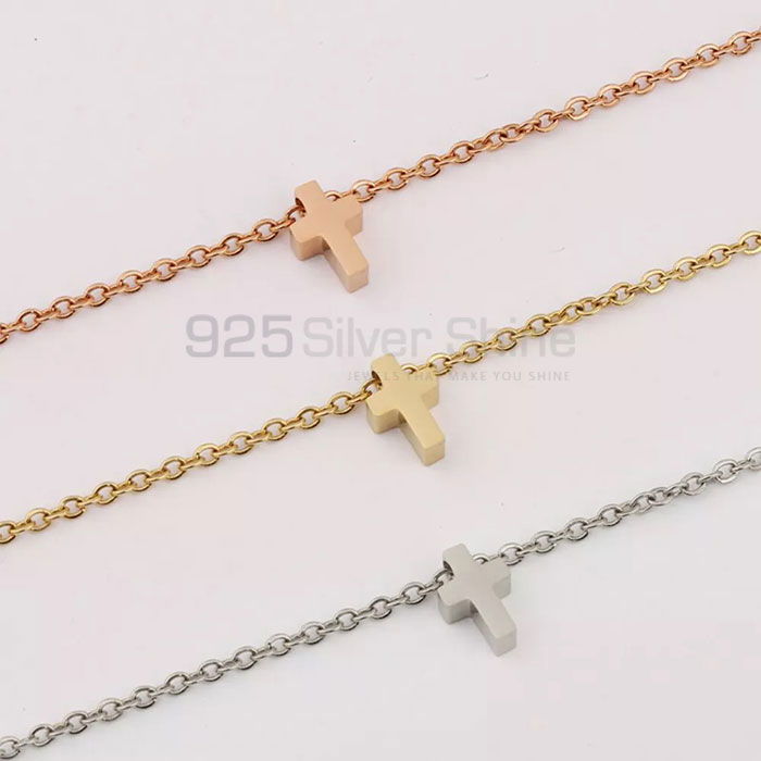 Cross Christian Faith Symbol Bracelet In Solid Silver CRMB52_0