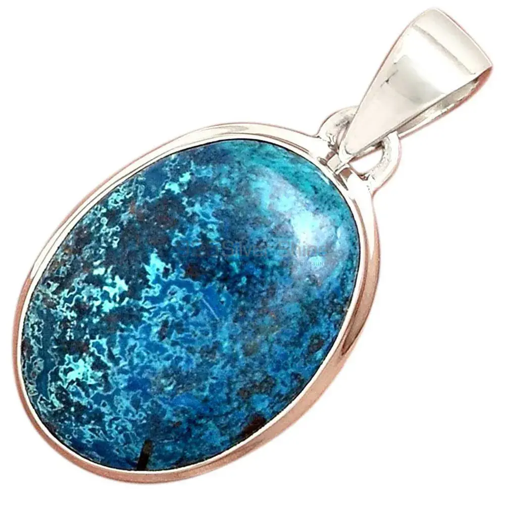 Fine Sterling Silver Pendants In Azurite Malachite Gemstone Jewelry 925SP158_3