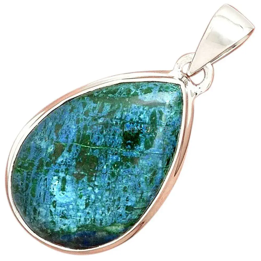 Fine Sterling Silver Pendants In Azurite Malachite Gemstone Jewelry 925SP158_7