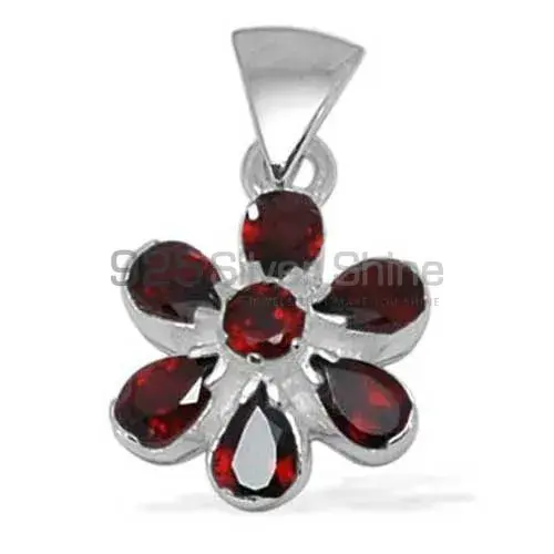 Garnet Gemstone Handmade Pendants In Solid Sterling Silver Jewelry 925SP1402_0