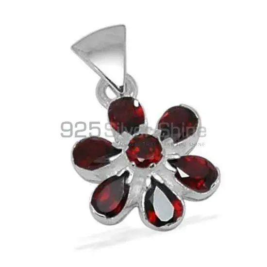 Garnet Gemstone Handmade Pendants In Solid Sterling Silver Jewelry 925SP1402_1