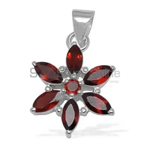 Garnet Gemstone Pendants In 925 Solid Silver Jewelry 925SP1414