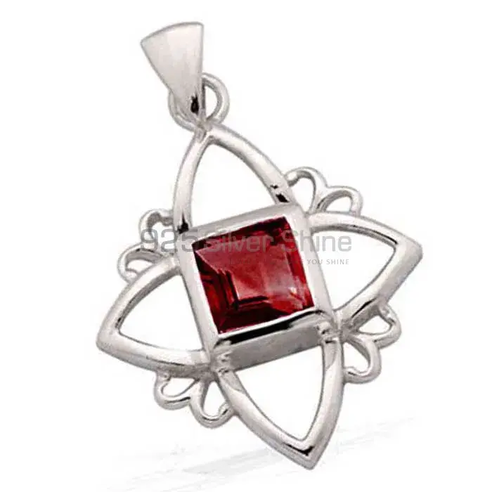 Garnet Gemstone Pendants In 925 Solid Silver Jewelry 925SP1564_1