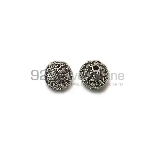 Handmade 925 Sterling silver 10.3x10.8mm Round Fine Beads. Sold Per Package of 10-925SBF109