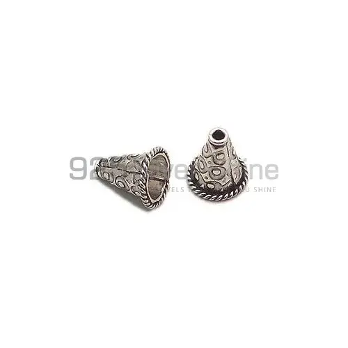 925 Sterling silver 13.3x11.7mm Cone Beads .Sold Per Package of 10-925SC110