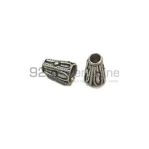 925 Sterling silver 13.7x9.8mm Cone Beads .Sold Per Package of 10-925SC108