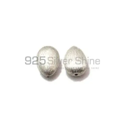 925 Sterling silver 15.9x11.2x8mm Pear Brushed Beads .Sold Per Package of 10-925SBRUSB102