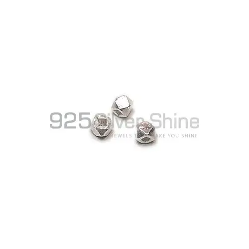 Handmade 925 Sterling silver 2x2.5mm Hexagon Nugget Beads .Sold Per Package of 10-925SNB101